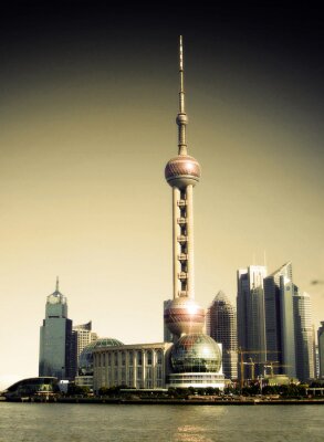 Fotobehang Skyline van Shanghai