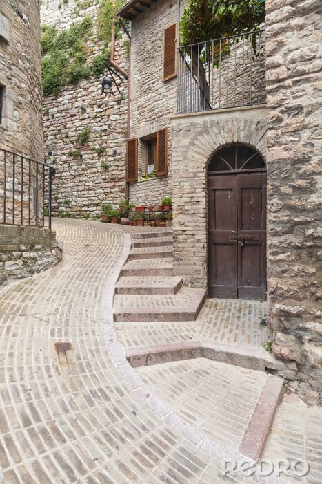 Fotobehang smal steegje