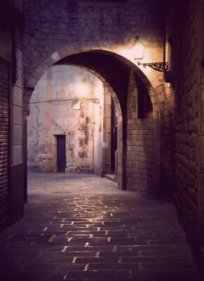 Smalle straat in Barcelona