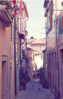 Fotobehang Smalle straat in Portugal
