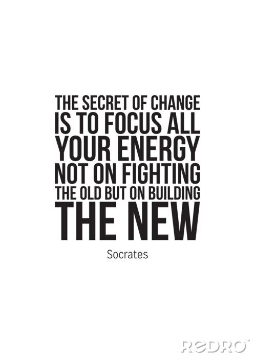 Fotobehang Socrates typografisch citaat over verandering