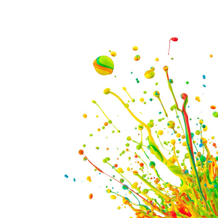 Fotobehang Spattende verf