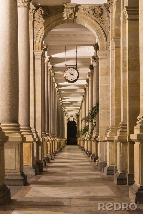 Fotobehang spazuilengalerij nachts