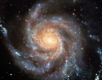 Spiraalvormige galaxy aan de nachtelijke hemel