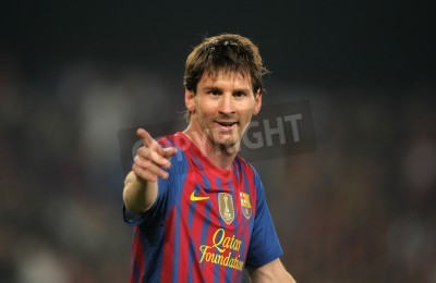 Fotobehang Sportman die met vinger wijst