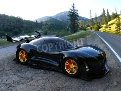 Fotobehang Sportwagen