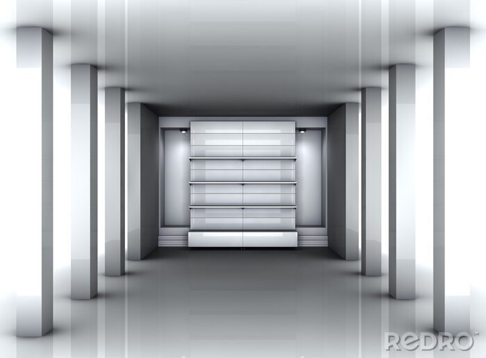 Fotobehang Sprankelende tunnel met zuilen