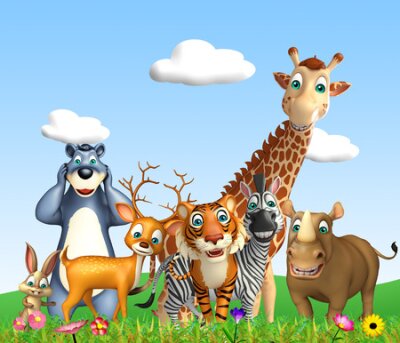 Fotobehang Sprookjesdieren in 3D