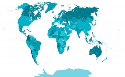 Fotobehang Staalgrijs wereldkaartpatroon