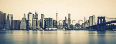 Fotobehang Stad zwart-wit vintage