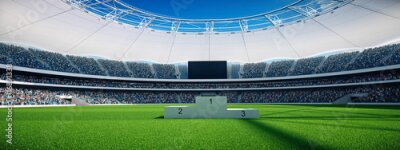 Fotobehang Stadion en podium op het veld