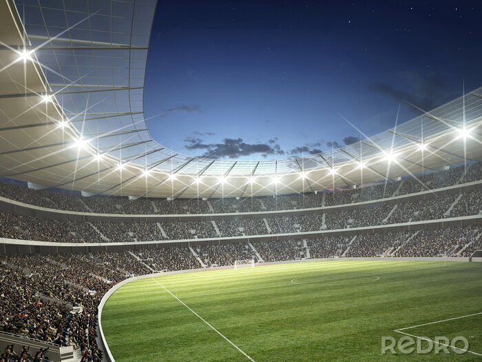 Fotobehang Stadion in 3D in de avond
