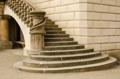 Fotobehang Staircase of a castle in Prague