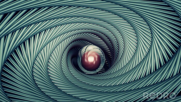 Fotobehang Stalen spiraalstructuur