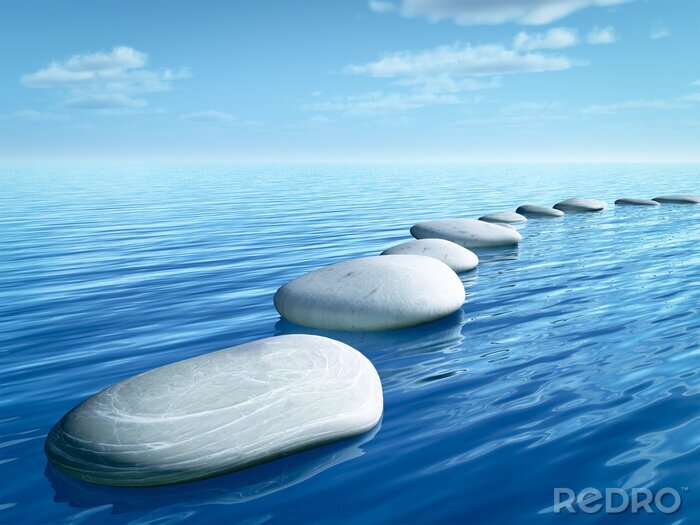 Fotobehang stap stenen