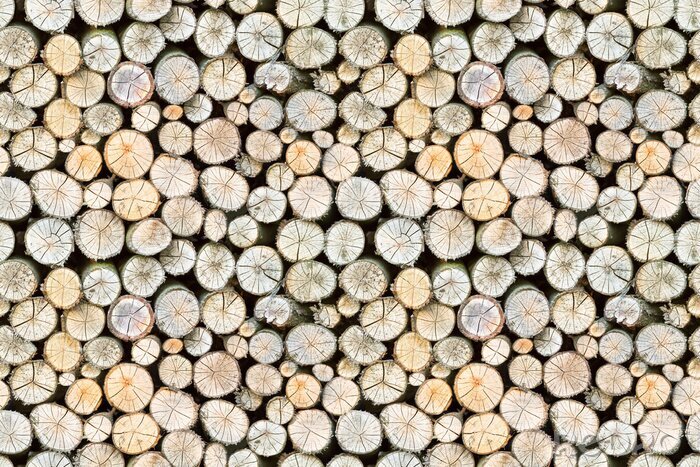 Fotobehang Stapel hout