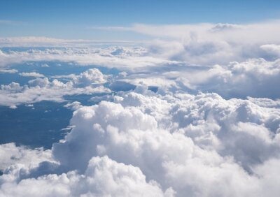 Fotobehang Stapelwolken boven de grond