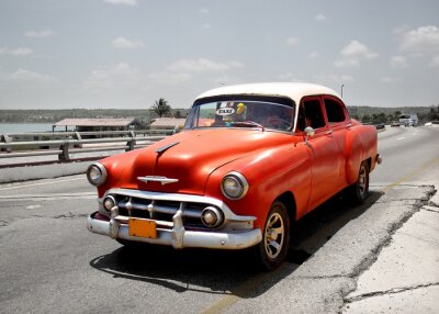 Fotobehang Stary samochód na Kubie