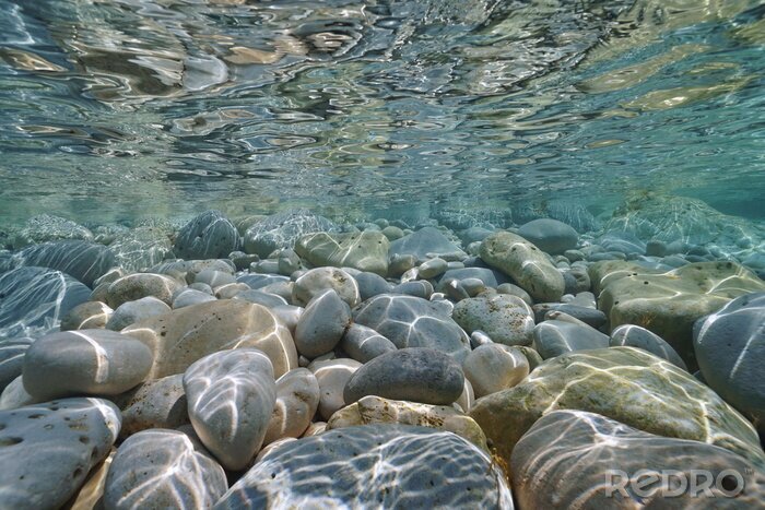 Fotobehang Stenen onder water 3D