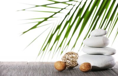 Stilleven van spa stenen