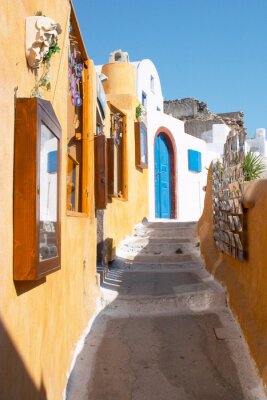 Fotobehang straat in Oia Santorini Griekenland