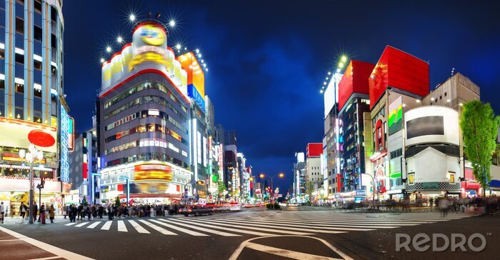 Fotobehang Straatpanorama van Tokio