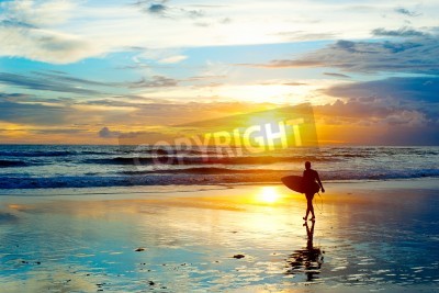 Fotobehang Strand en surfer op Bali