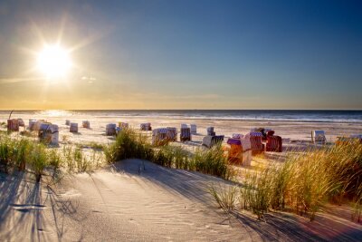 Fotobehang Strand en zee in de zon