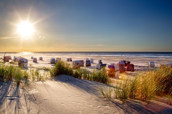 Fotobehang Strand en zee in de zon