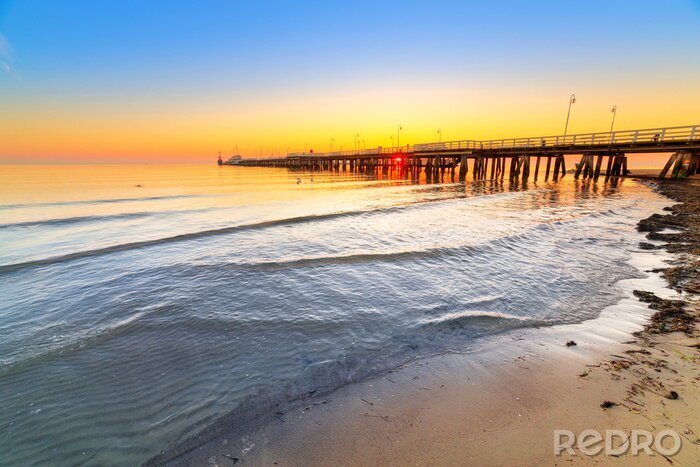 Fotobehang Strand in Sopot met pier