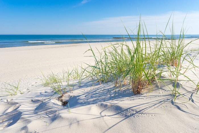Fotobehang Strand zand en water
