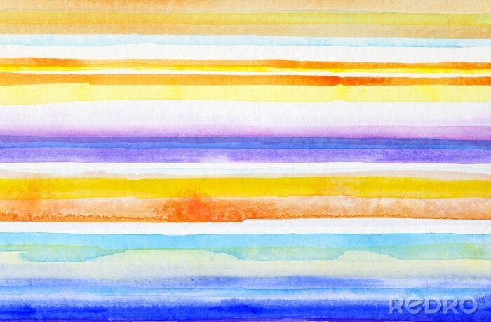 Fotobehang Streifen Handgemalt aquarell