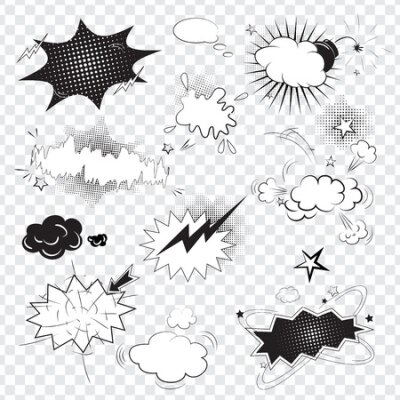 Fotobehang Stripboek tekstballonnen