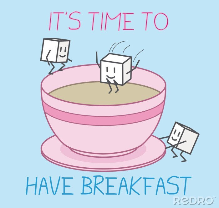 Fotobehang Suikerklontjes en koffie