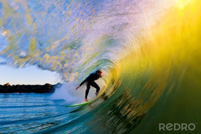 Fotobehang Surfen op de golven
