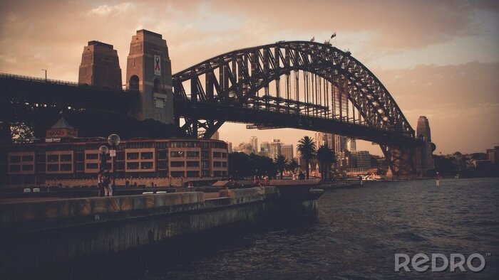 Fotobehang Sydney Australië 's avonds