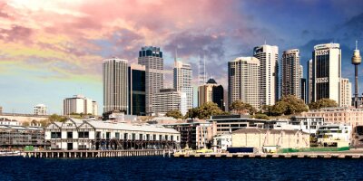 Fotobehang Sydney skyline en haven