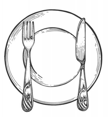 Fotobehang Tableware table setting