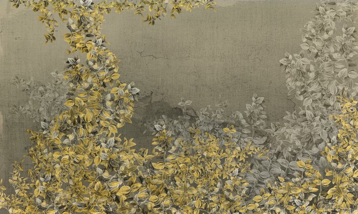 Fotobehang Takjes met bladeren