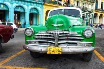 Fotobehang Taxi in Havana retrostijl