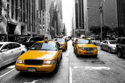 Fotobehang Taxi's in de straten van New York