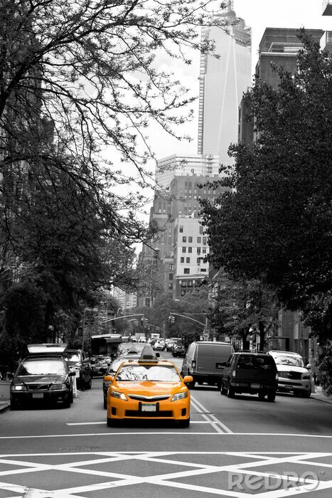 Fotobehang Taxi's op SOHO straten, New York, USA