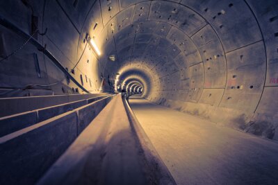 Fotobehang Technische tunnel van beton