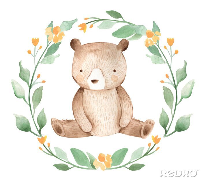 Fotobehang Teddybeer uit een sprookje