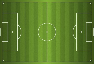 Fotobehang Tekening met vogelperspectief van het veld