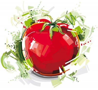 Tekening van een tomaat