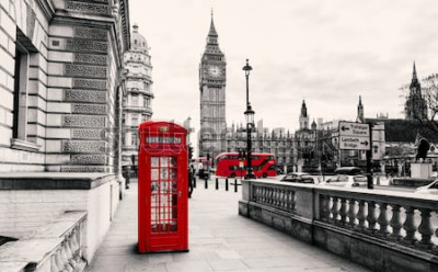 Fotobehang Telefooncel in Londen
