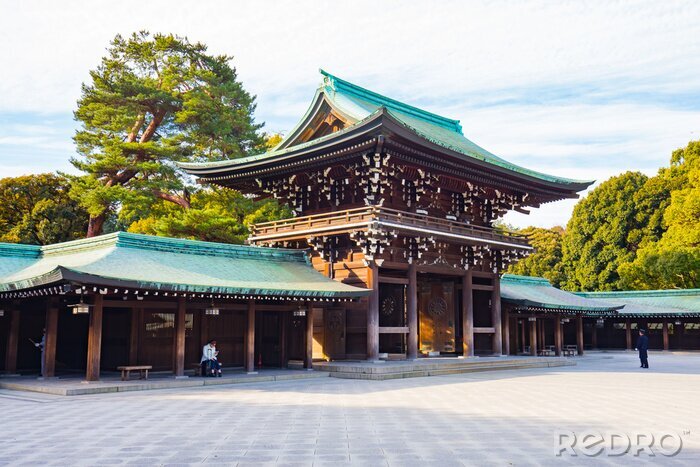 Fotobehang Tempel in Tokio overdag