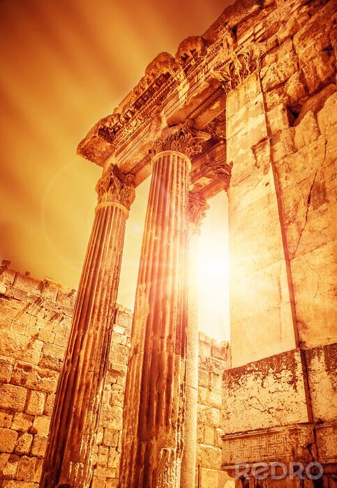 Fotobehang Tempel van Jupiter oude Romeinse stad