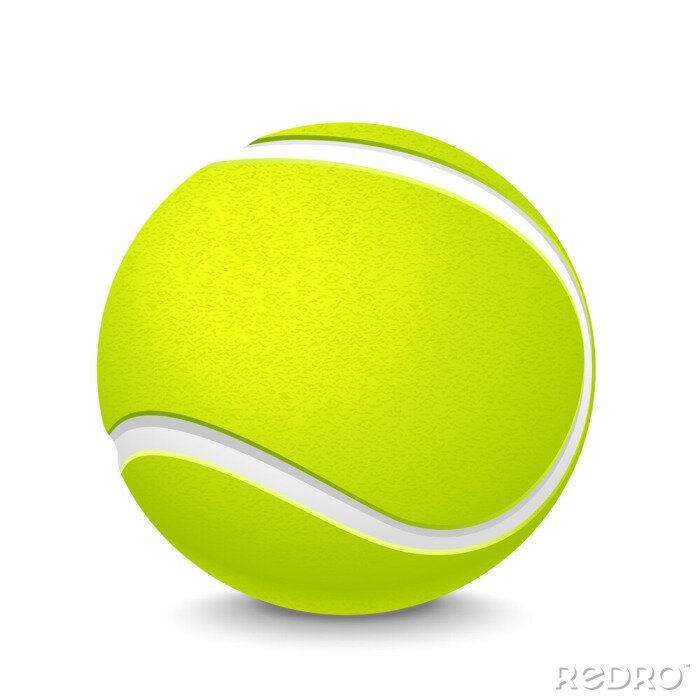 Fotobehang Tennisbal 3D illustratie